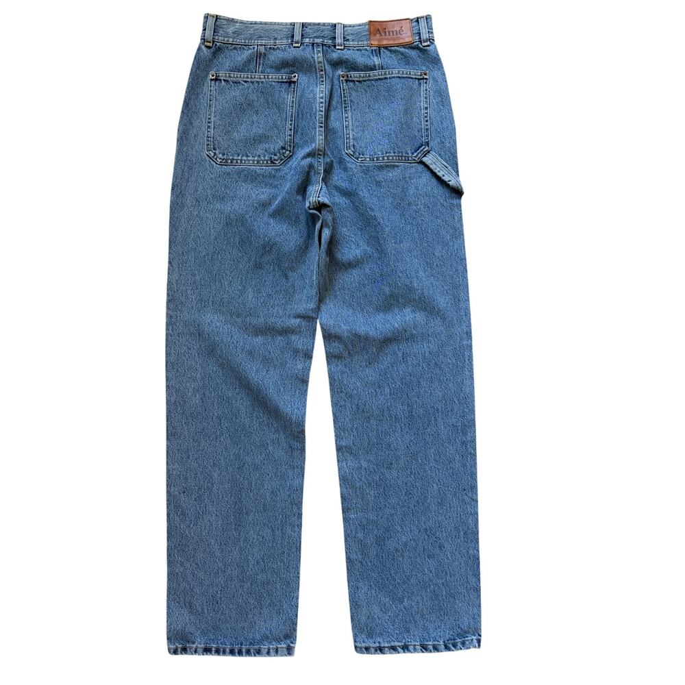 Aime Leon Dore Womens Workwear Pants Mid Wash Jeans Size 28 High-rise Straight - Picture 3 of 10